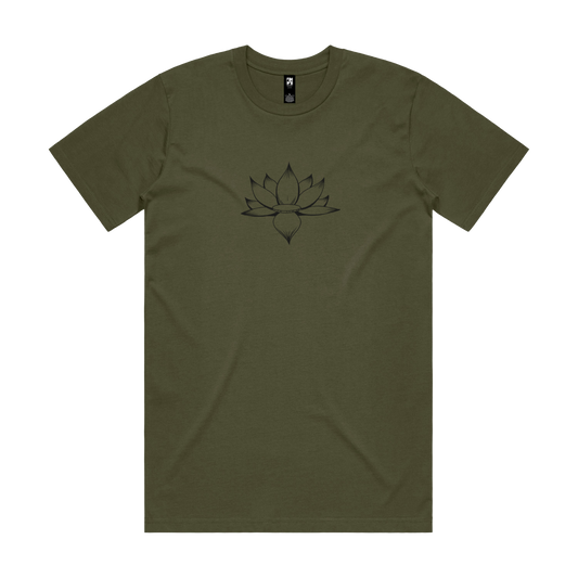 Lotus Tour European Map Army Green Tee - Store Exclusive